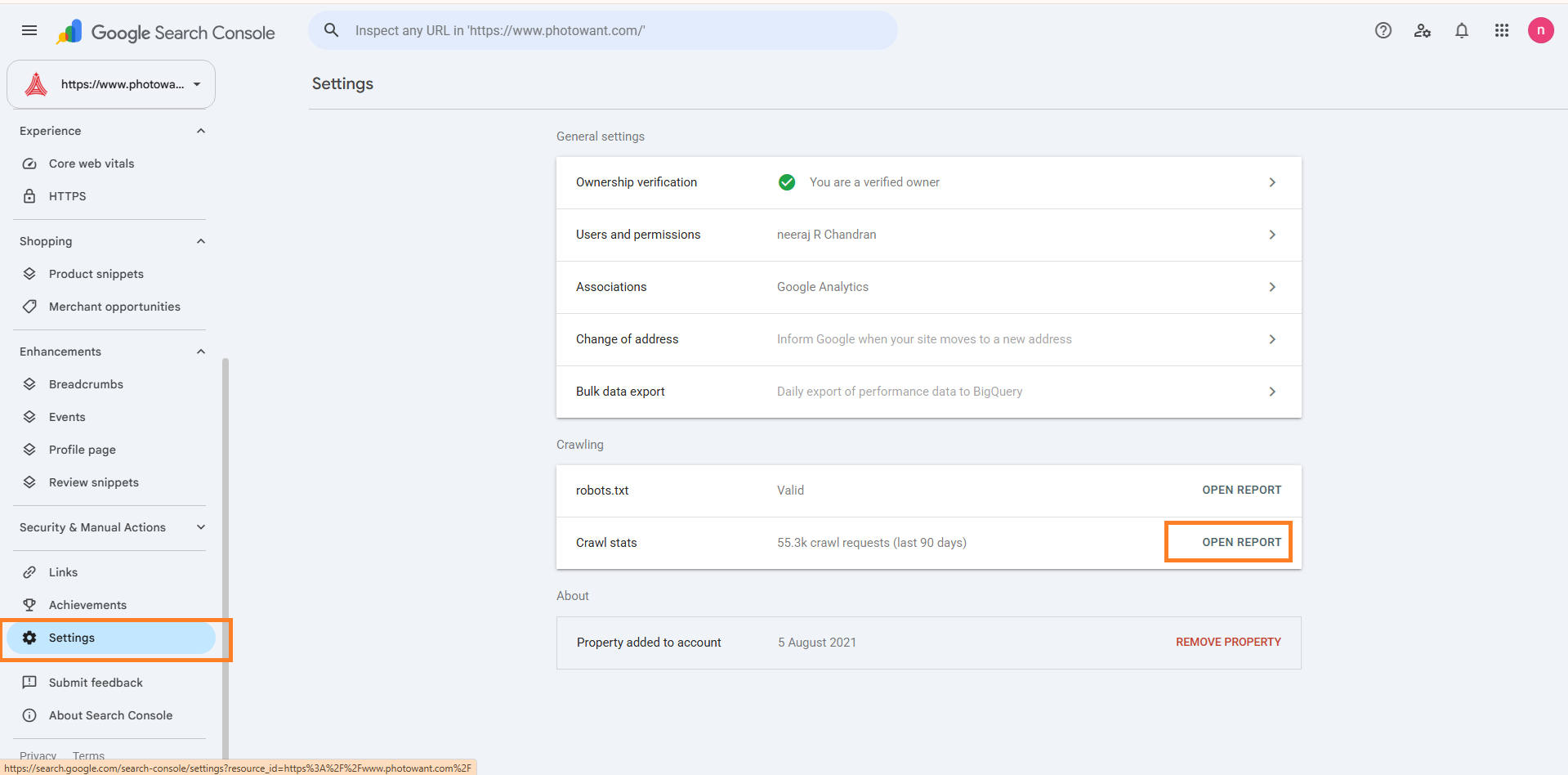 How to Access the Crawl Stats Report